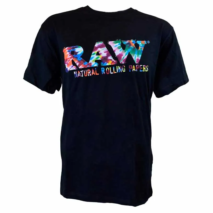 RAW Tie Dye Logo T-Shirt with Stash Pocket