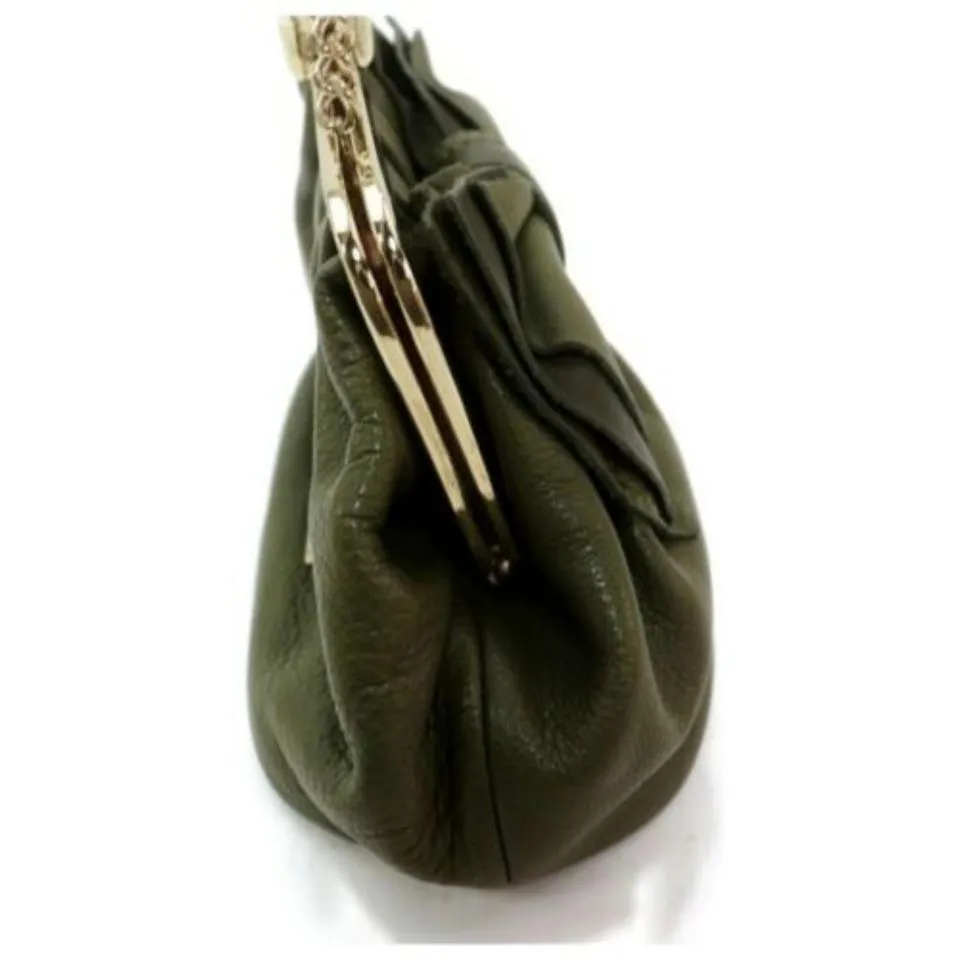 RED Valentino Olive Green Evening Kisslock Chain Bag 872894