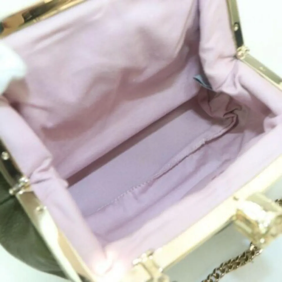 RED Valentino Olive Green Evening Kisslock Chain Bag 872894