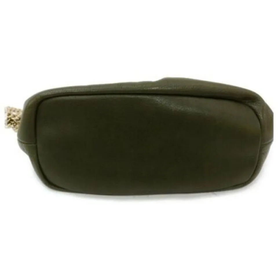 RED Valentino Olive Green Evening Kisslock Chain Bag 872894