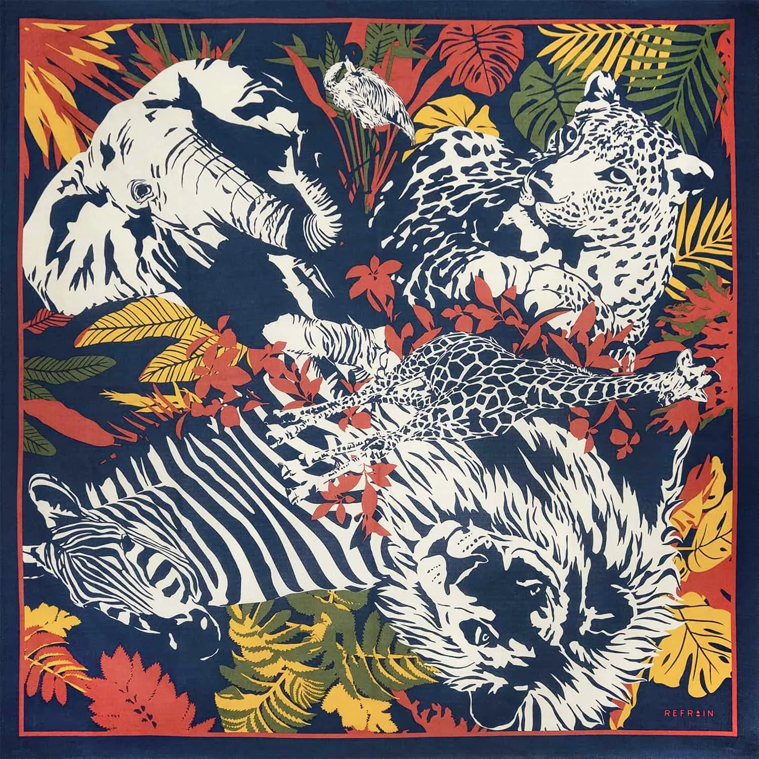 REFRAIN - Water repellent finish - Safari (サファリ)  - Furoshiki   110 x 110 cm　
