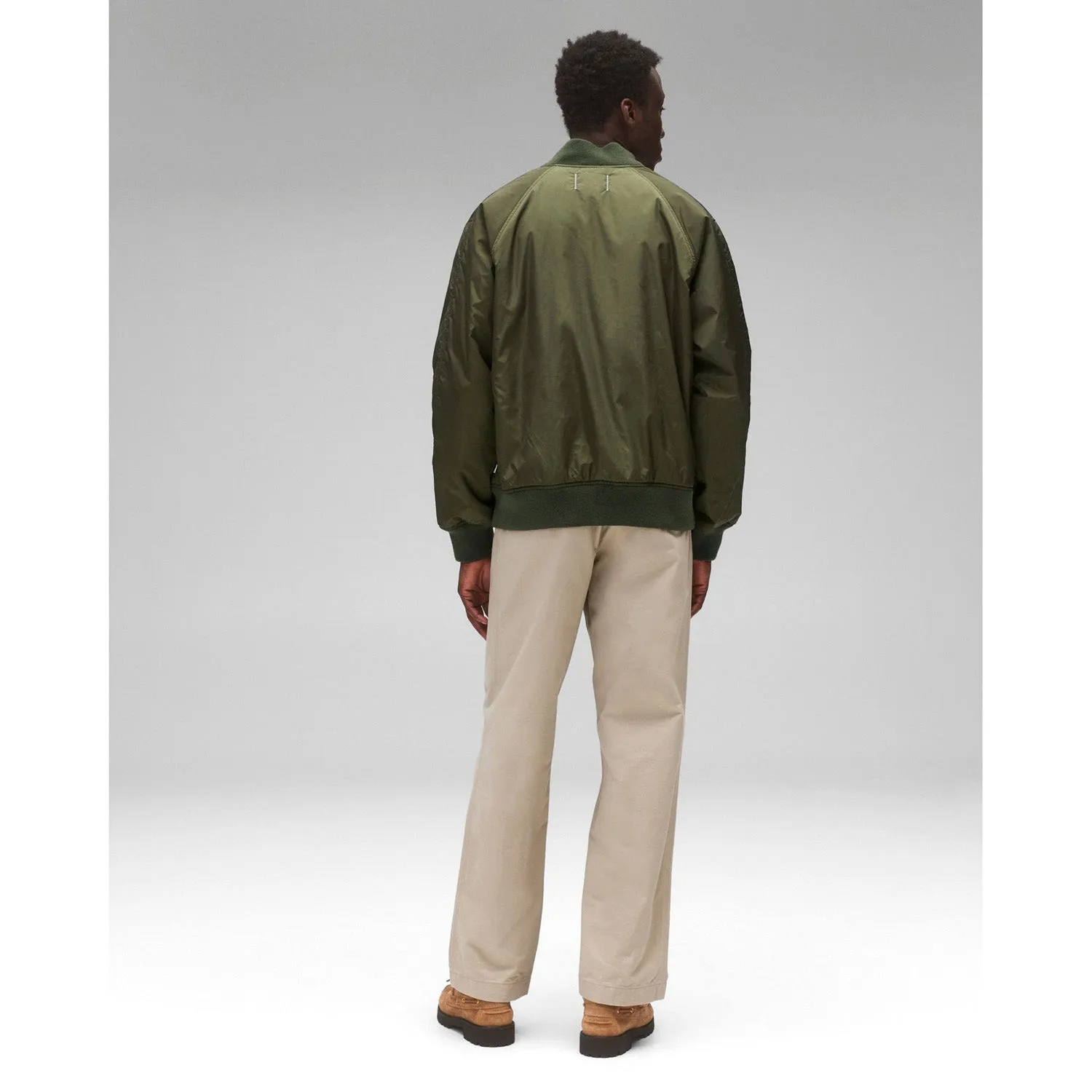 Reigning Champ Men Econyl Satin Nylon Stadium Jacket Fatigue RC-4288-FTG