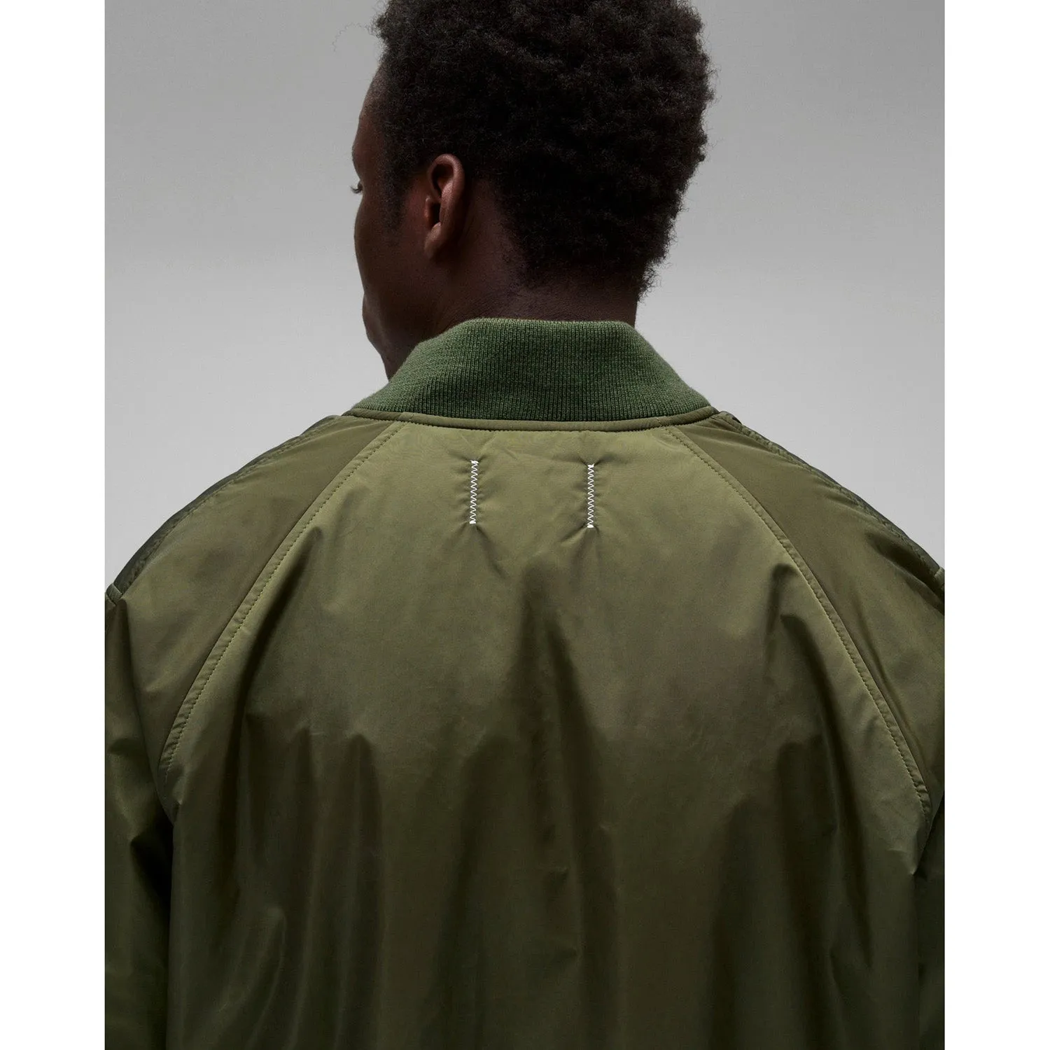 Reigning Champ Men Econyl Satin Nylon Stadium Jacket Fatigue RC-4288-FTG