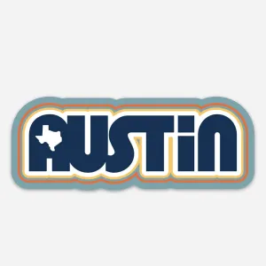 Retro Austin Vinyl Sticker