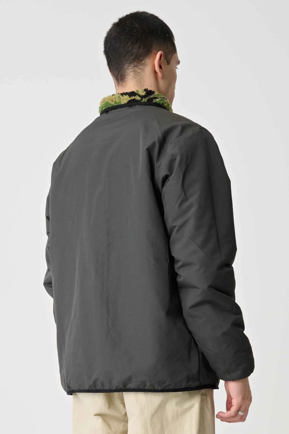 REVERSIBLE SHERPA JACKET - BLACK/CAMO