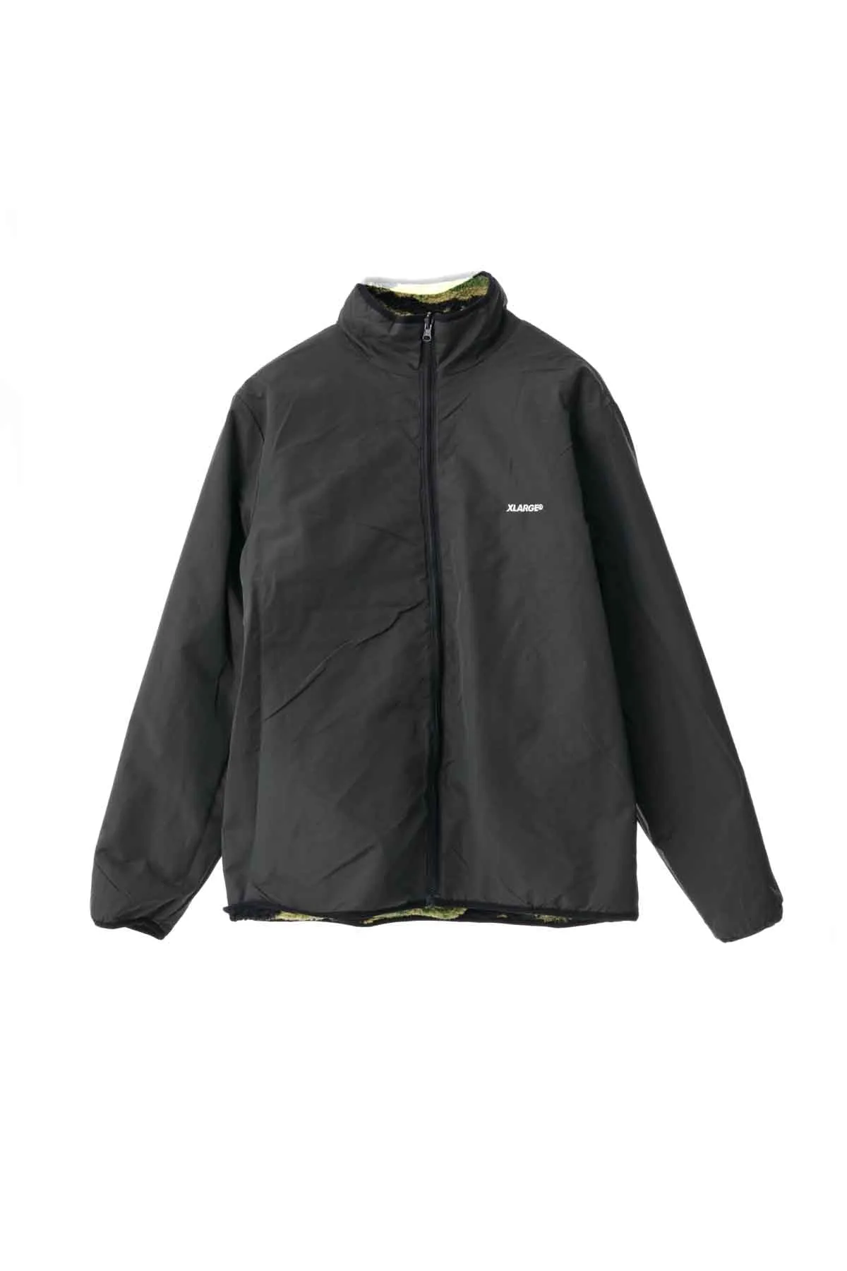 REVERSIBLE SHERPA JACKET - BLACK/CAMO