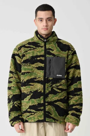REVERSIBLE SHERPA JACKET - BLACK/CAMO