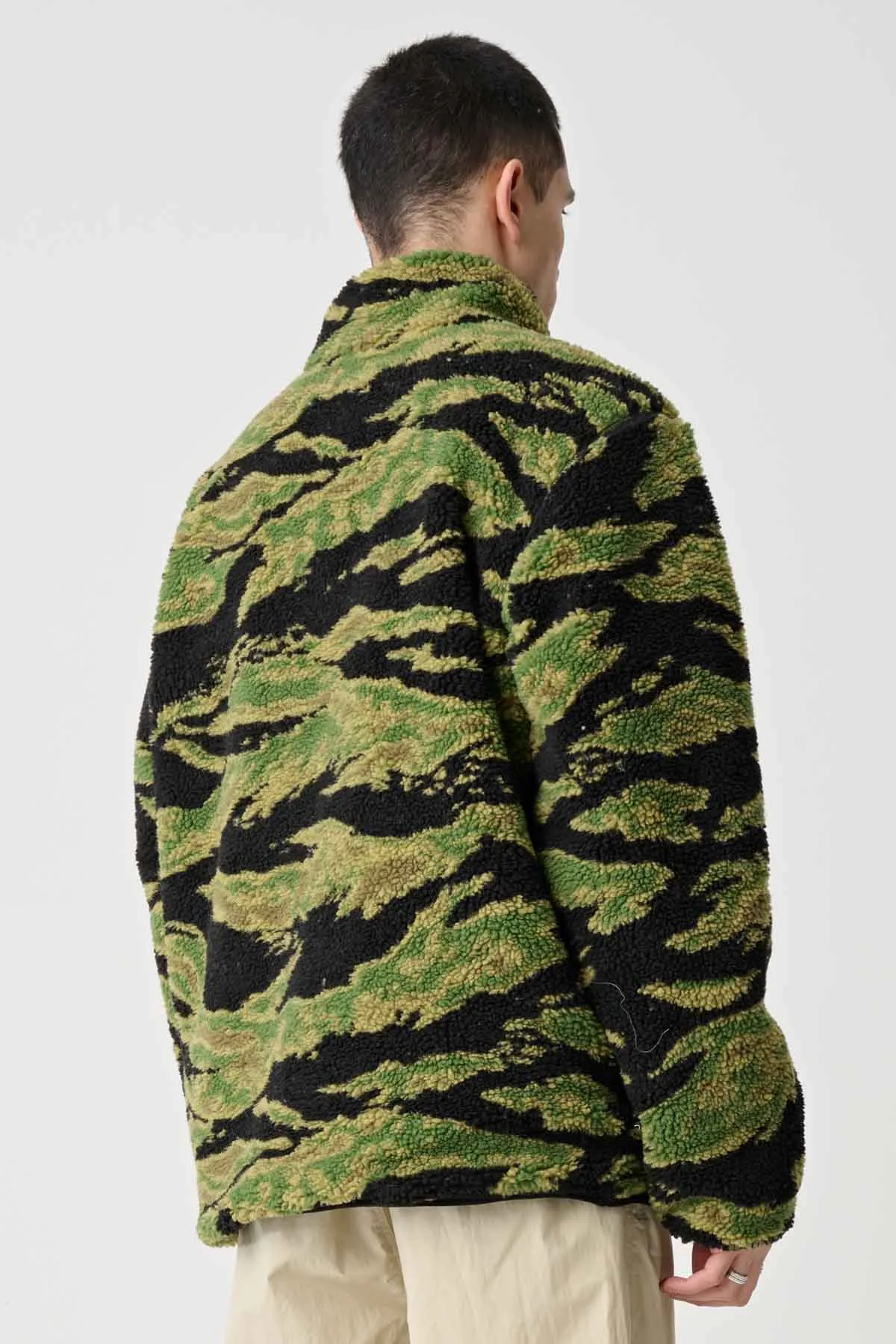 REVERSIBLE SHERPA JACKET - BLACK/CAMO