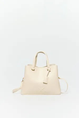 Rigid Office Bag - Beige