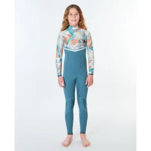 RIP CURL GIRL'S FLASHBOMB 3/2 ZIP FREE GREEN