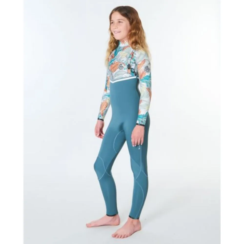 RIP CURL GIRL'S FLASHBOMB 3/2 ZIP FREE GREEN