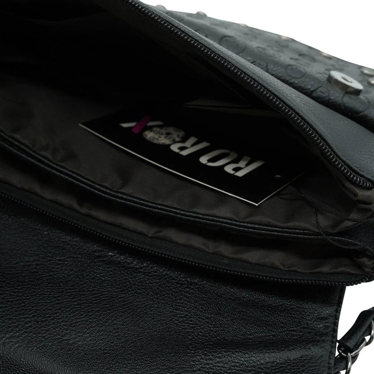 Ro Rox Studded Skull PU Crossbody Bag