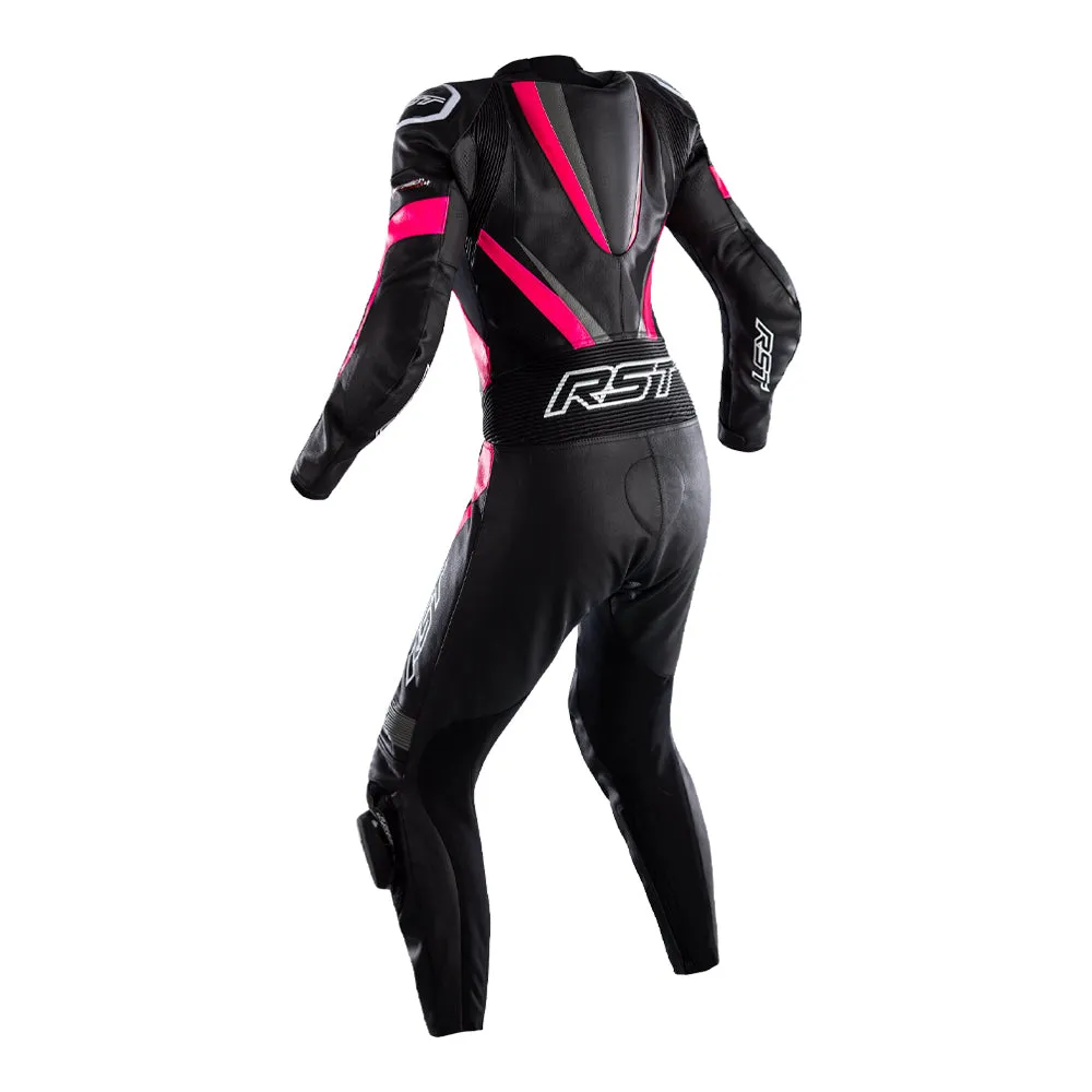 RST LADIES TRACTECH EVO 4 CE 1PC SUIT [BLACK/PINK/GREY]