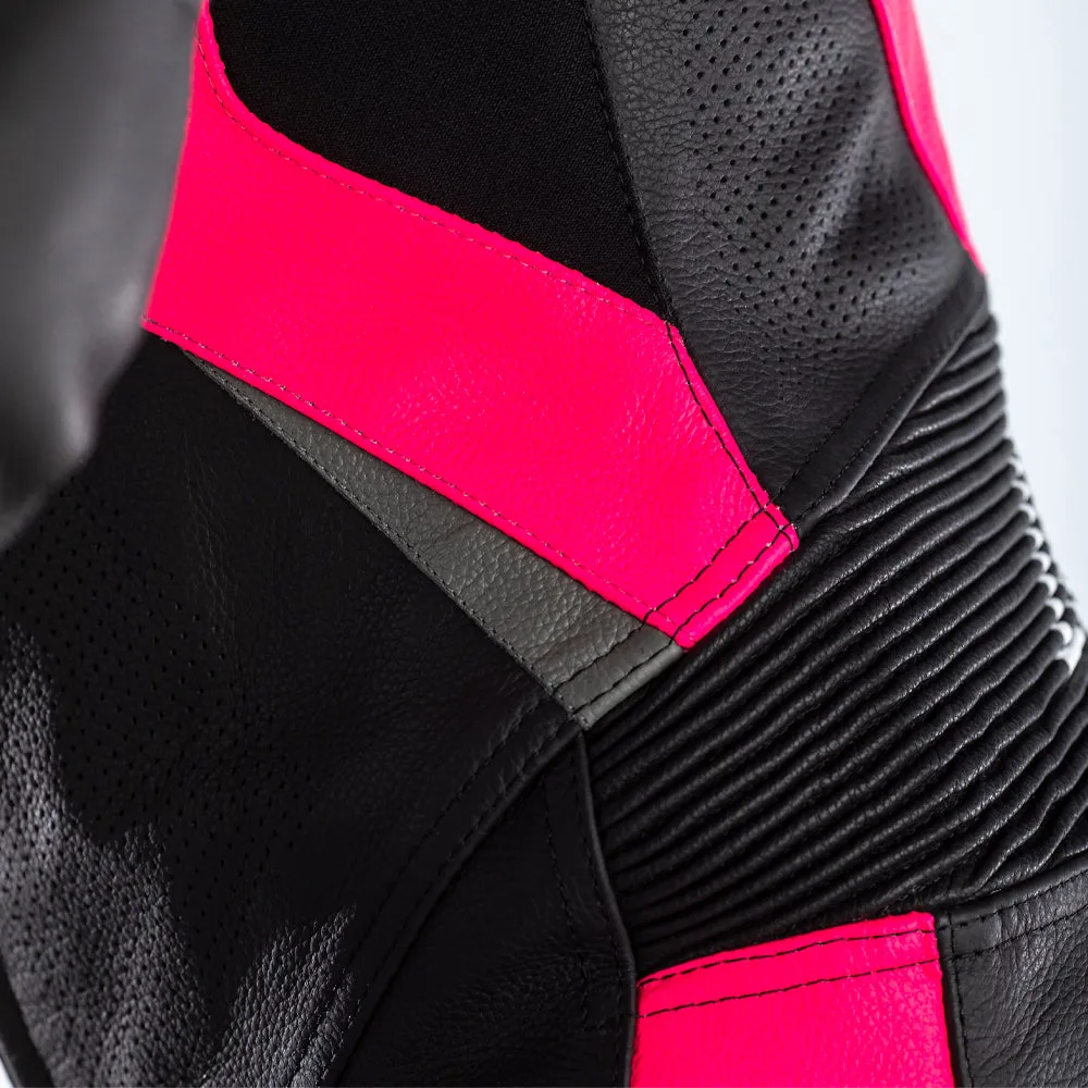 RST LADIES TRACTECH EVO 4 CE 1PC SUIT [BLACK/PINK/GREY]