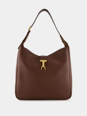 Saddle Brown Leather Large Hobo