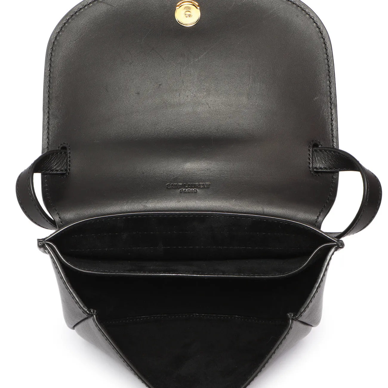 Saint Laurent Black Calfskin Small Kaia Satchel