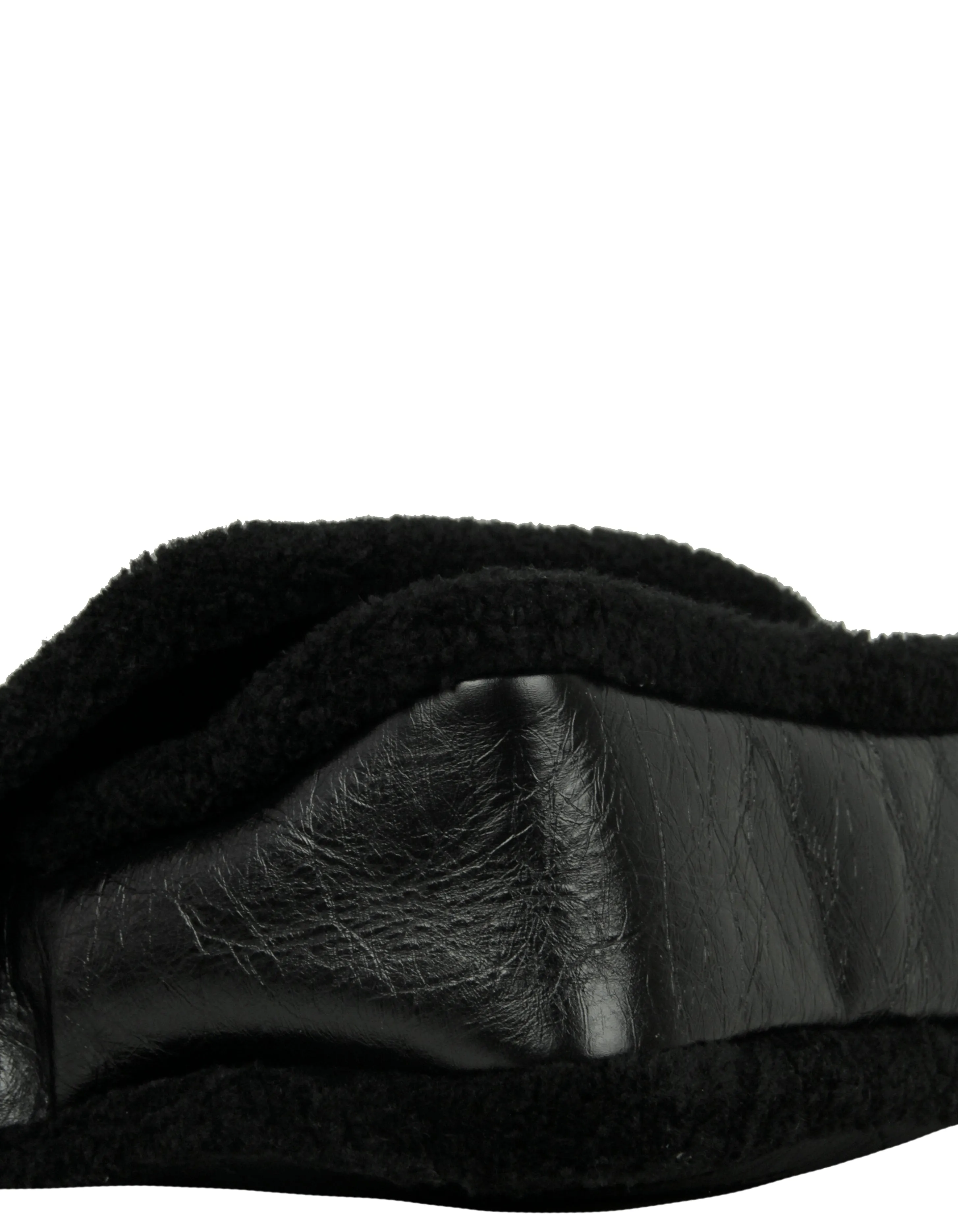Saint Laurent Black Shearling Trim Calfskin Medium Niki Chain Shoulder Bag