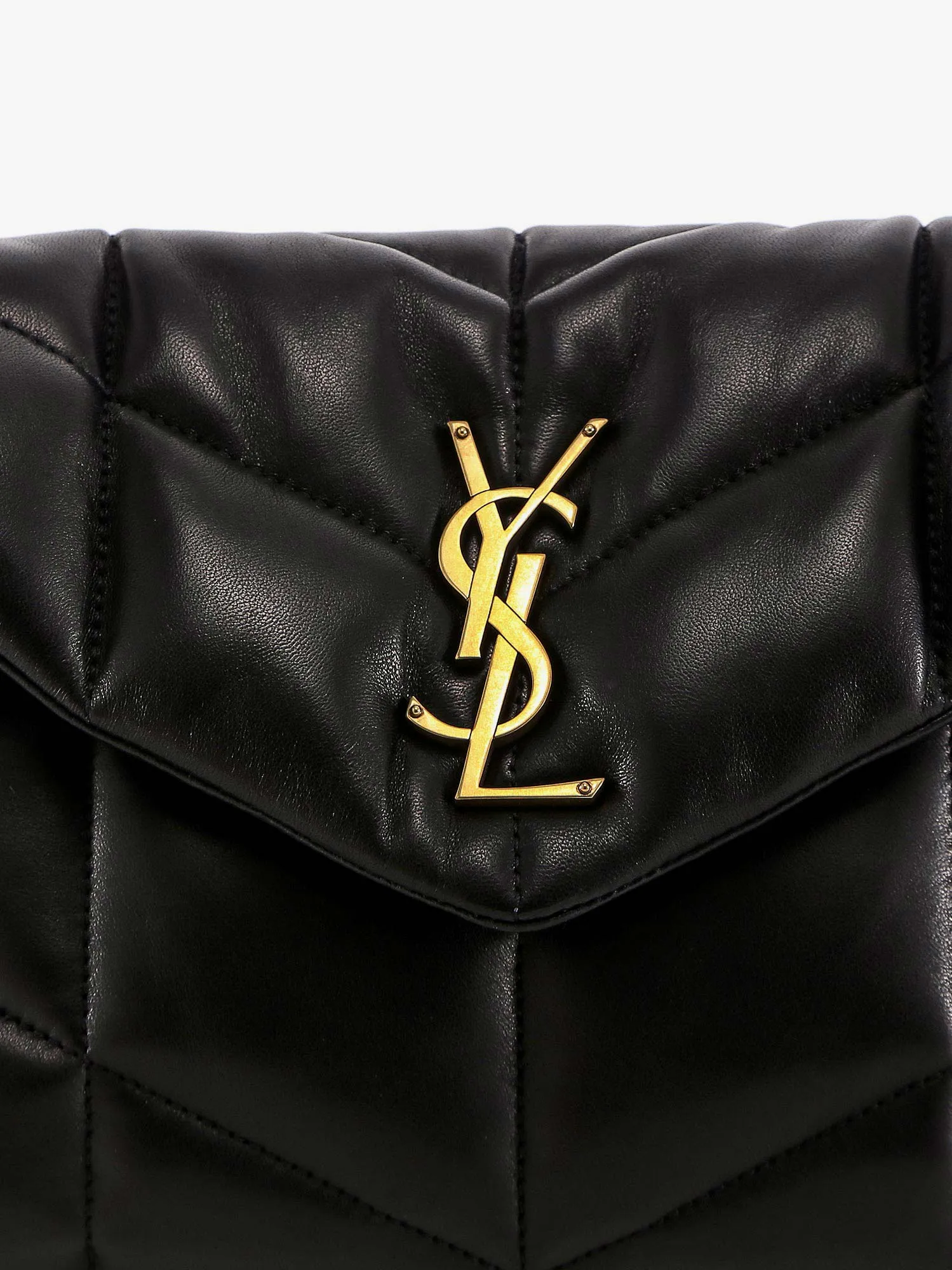 Saint Laurent Loulou Puffer Leather Shoulder Bag With Metal Monogram