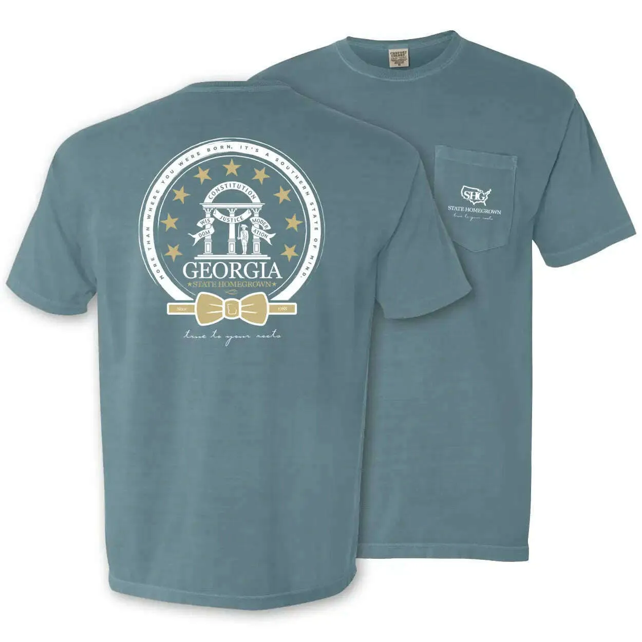 Salute To Georgia Pocket Tee - Comfort Color