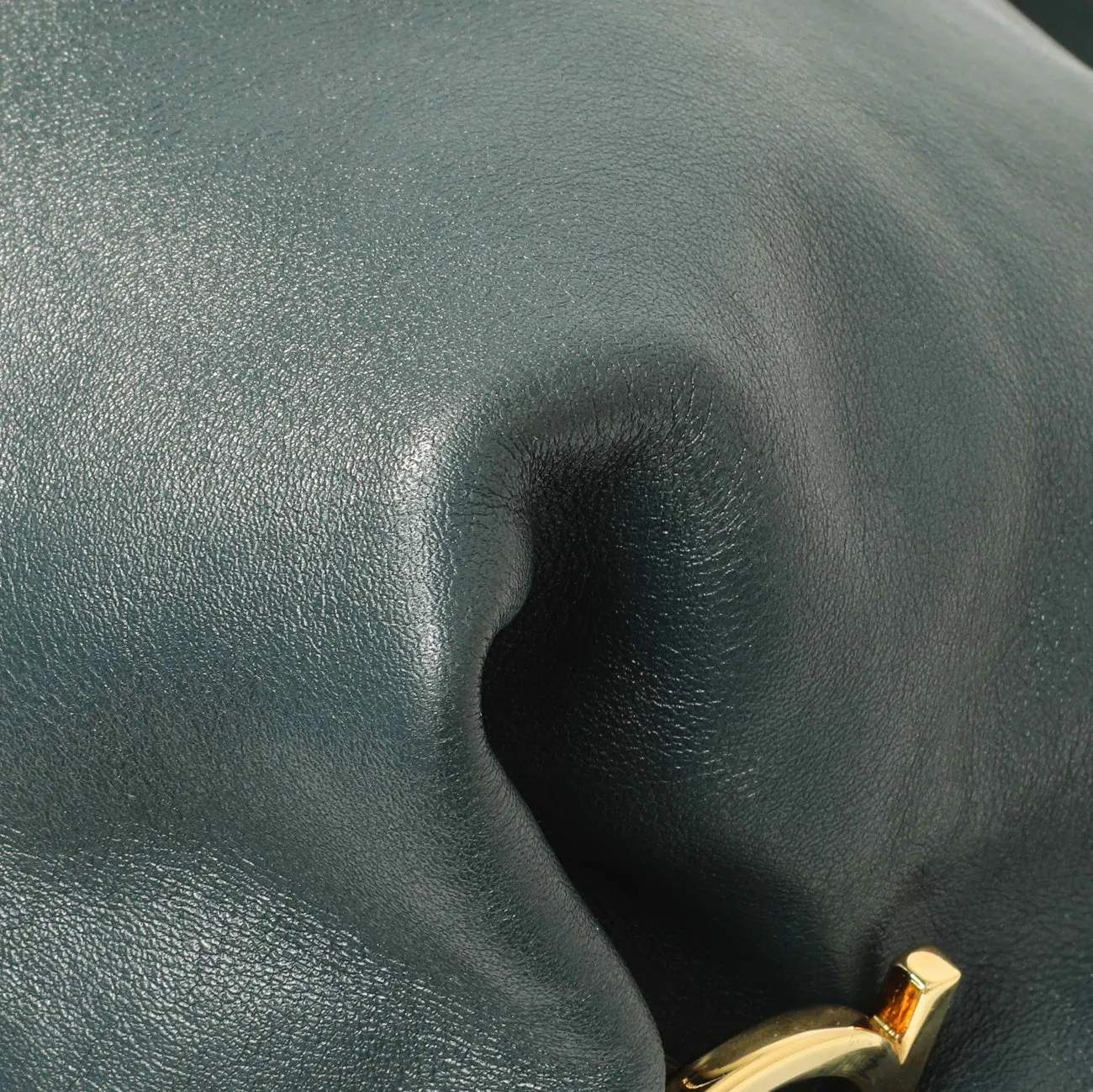 Salvatore Ferragamo Teal Calfskin Fanisa Gancini Hobo