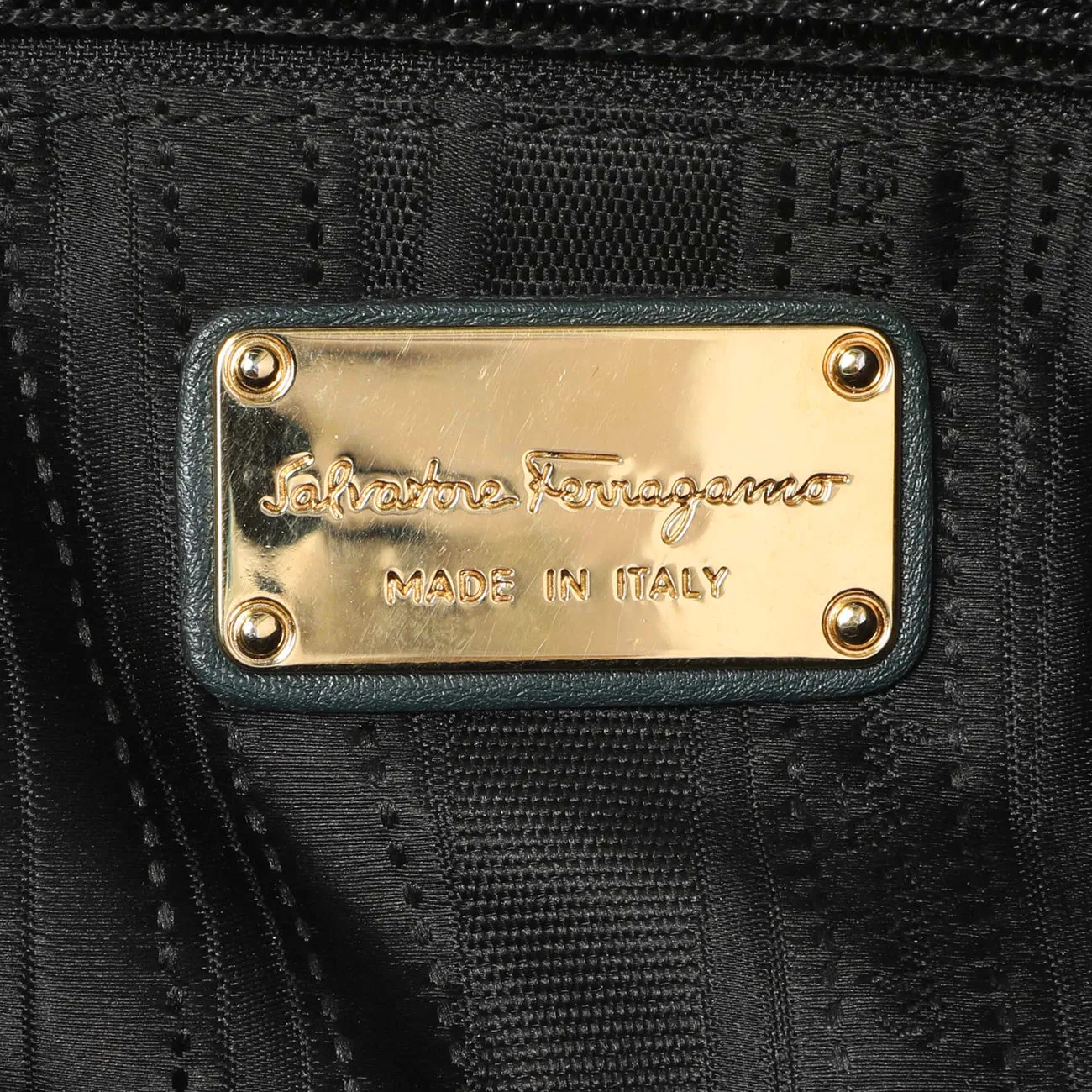 Salvatore Ferragamo Teal Calfskin Fanisa Gancini Hobo