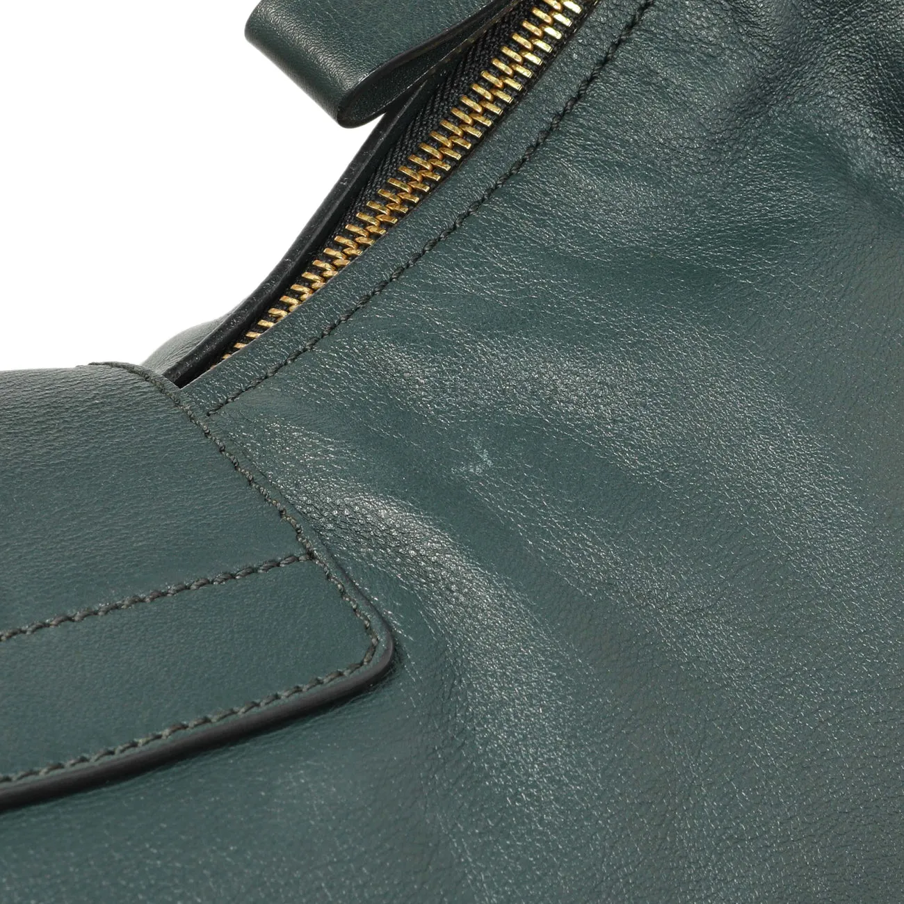 Salvatore Ferragamo Teal Calfskin Fanisa Gancini Hobo