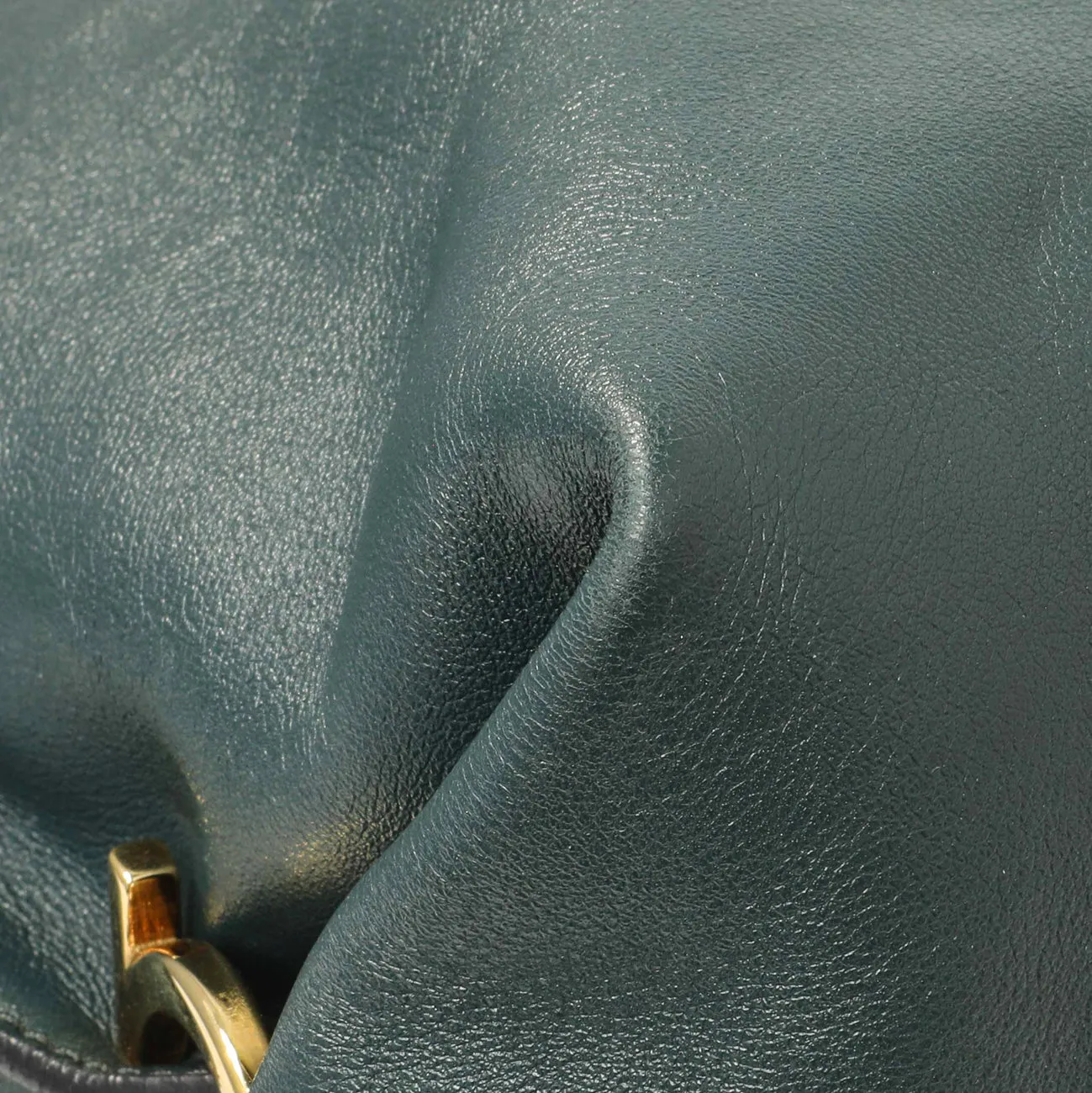 Salvatore Ferragamo Teal Calfskin Fanisa Gancini Hobo