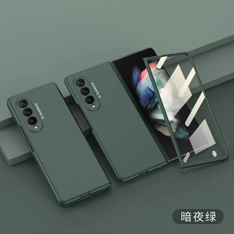Samsung Galaxy Z Fold 3 5G Ultra-Thin Anti-knock Hard Matte Outer Screen Glass Case For Samsung Z Fold 3 5G Cover