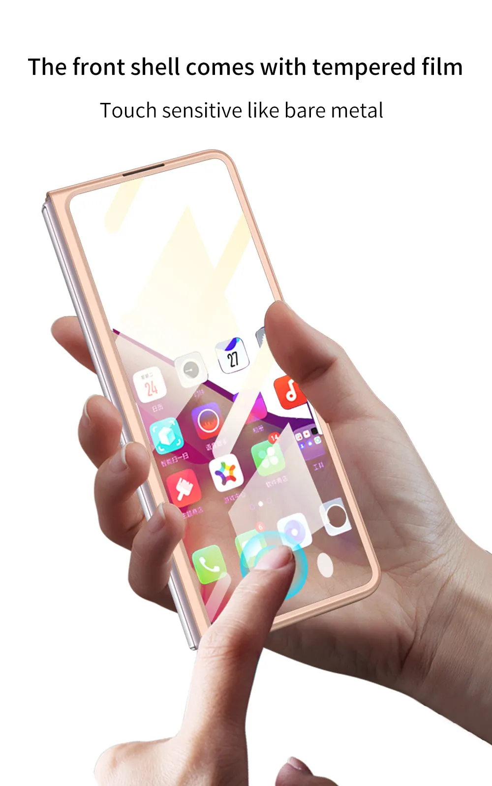Samsung Galaxy Z Fold 3 5G Ultra-Thin Anti-knock Hard Matte Outer Screen Glass Case For Samsung Z Fold 3 5G Cover
