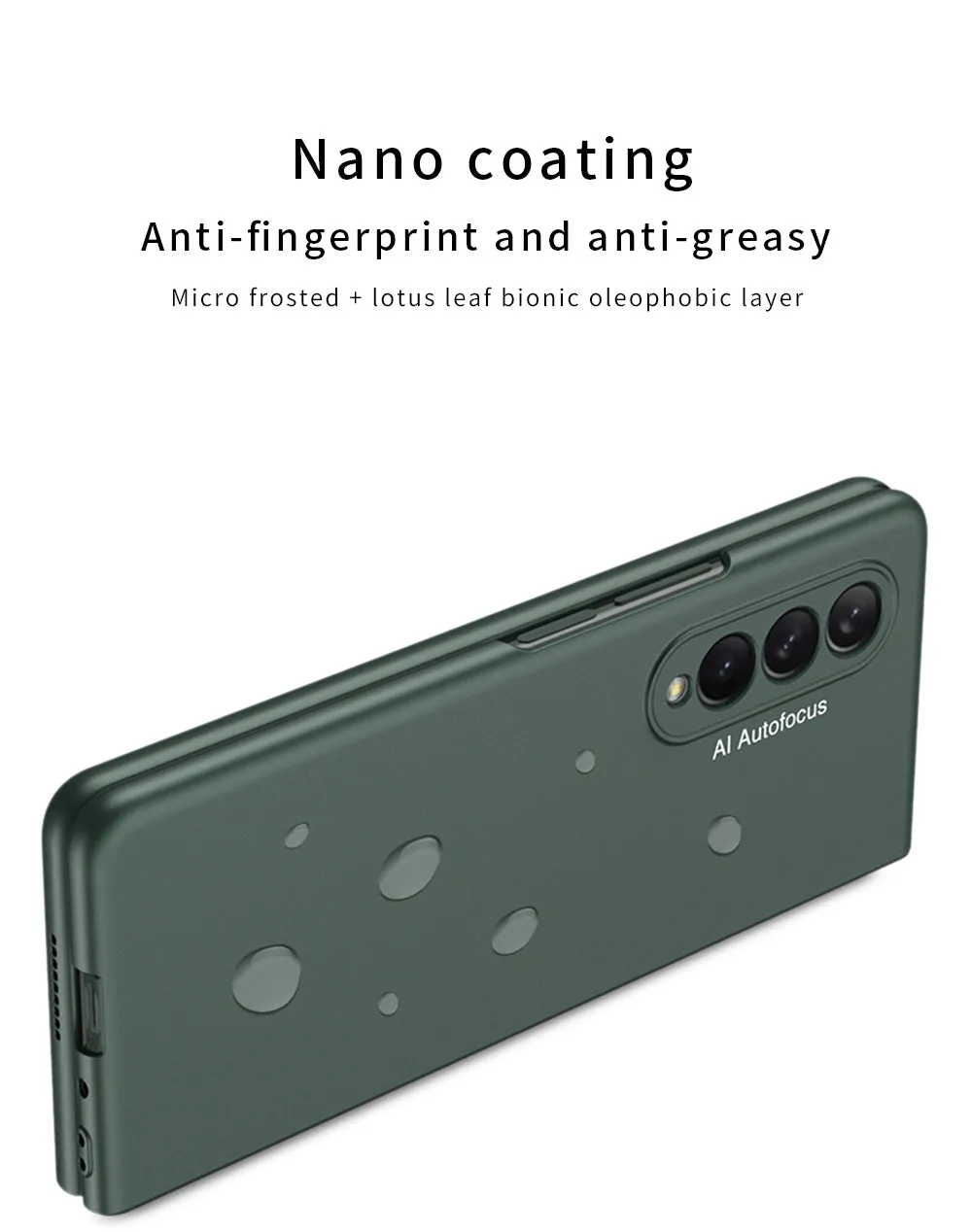 Samsung Galaxy Z Fold 3 5G Ultra-Thin Anti-knock Hard Matte Outer Screen Glass Case For Samsung Z Fold 3 5G Cover