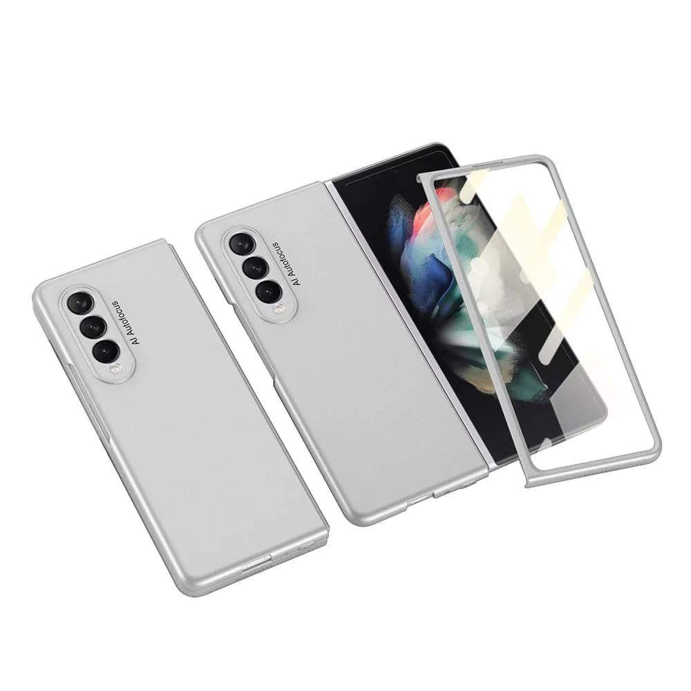 Samsung Galaxy Z Fold 3 5G Ultra-Thin Anti-knock Hard Matte Outer Screen Glass Case For Samsung Z Fold 3 5G Cover