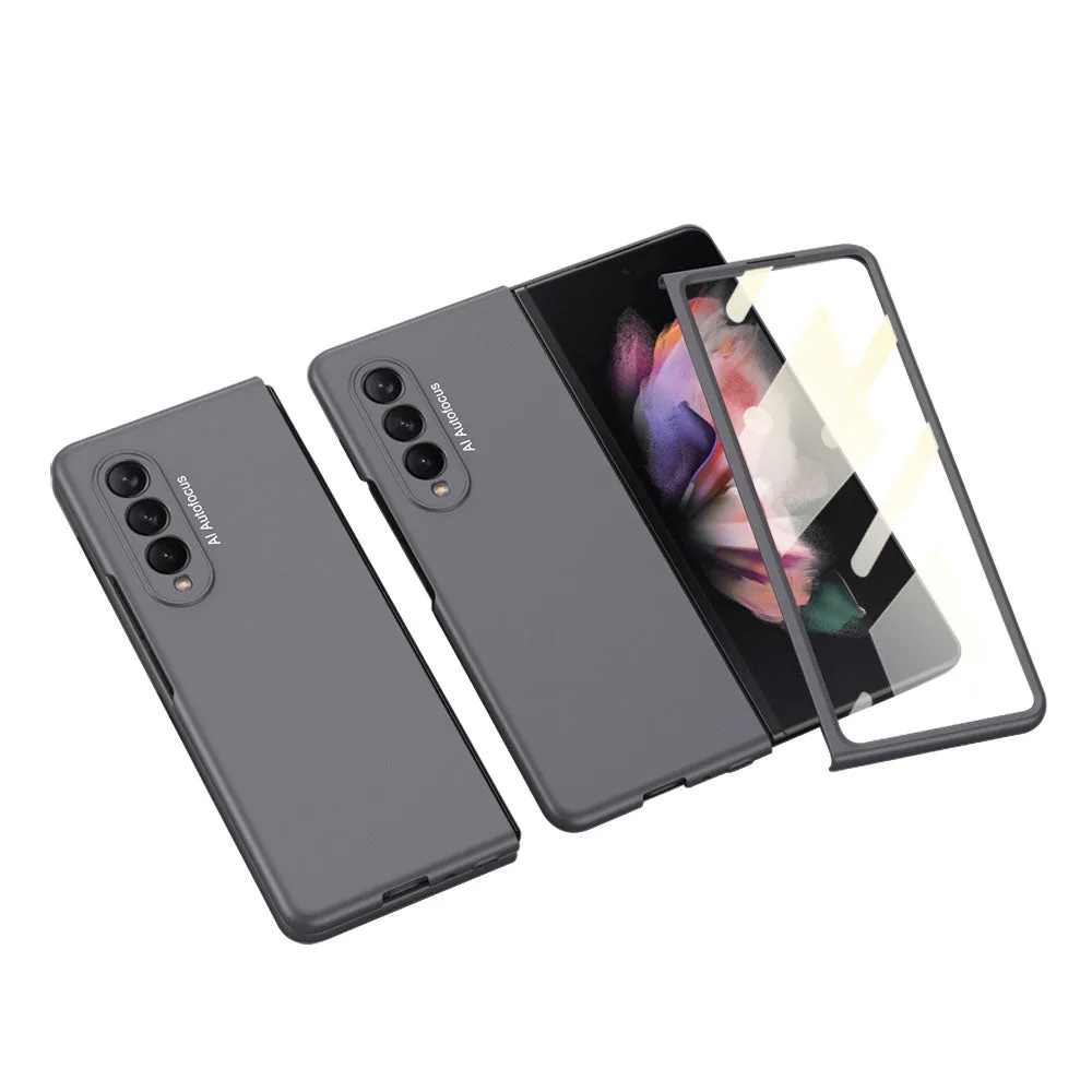 Samsung Galaxy Z Fold 3 5G Ultra-Thin Anti-knock Hard Matte Outer Screen Glass Case For Samsung Z Fold 3 5G Cover