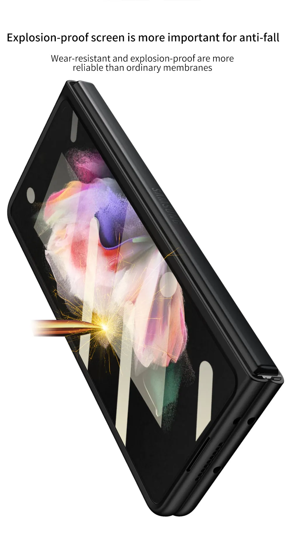 Samsung Galaxy Z Fold 3 5G Ultra-Thin Anti-knock Hard Matte Outer Screen Glass Case For Samsung Z Fold 3 5G Cover