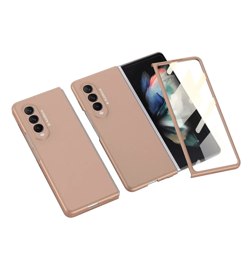 Samsung Galaxy Z Fold 3 5G Ultra-Thin Anti-knock Hard Matte Outer Screen Glass Case For Samsung Z Fold 3 5G Cover