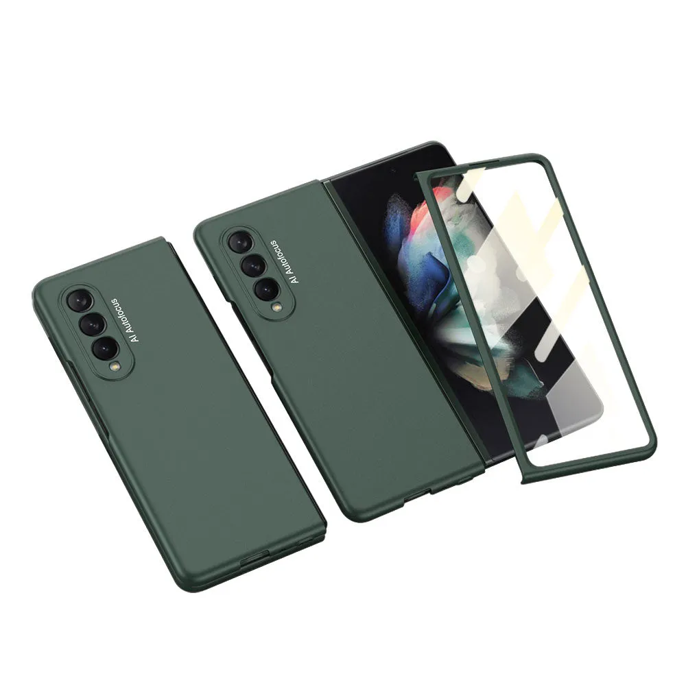 Samsung Galaxy Z Fold 3 5G Ultra-Thin Anti-knock Hard Matte Outer Screen Glass Case For Samsung Z Fold 3 5G Cover