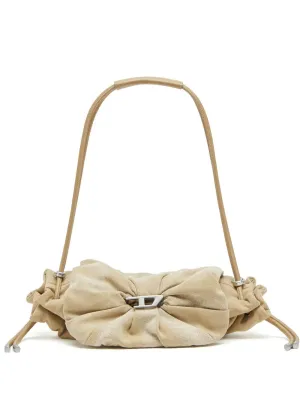 Scrunch leather shoulder bag