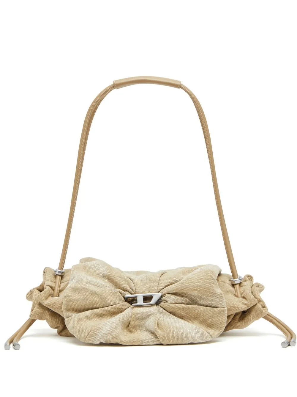 Scrunch leather shoulder bag