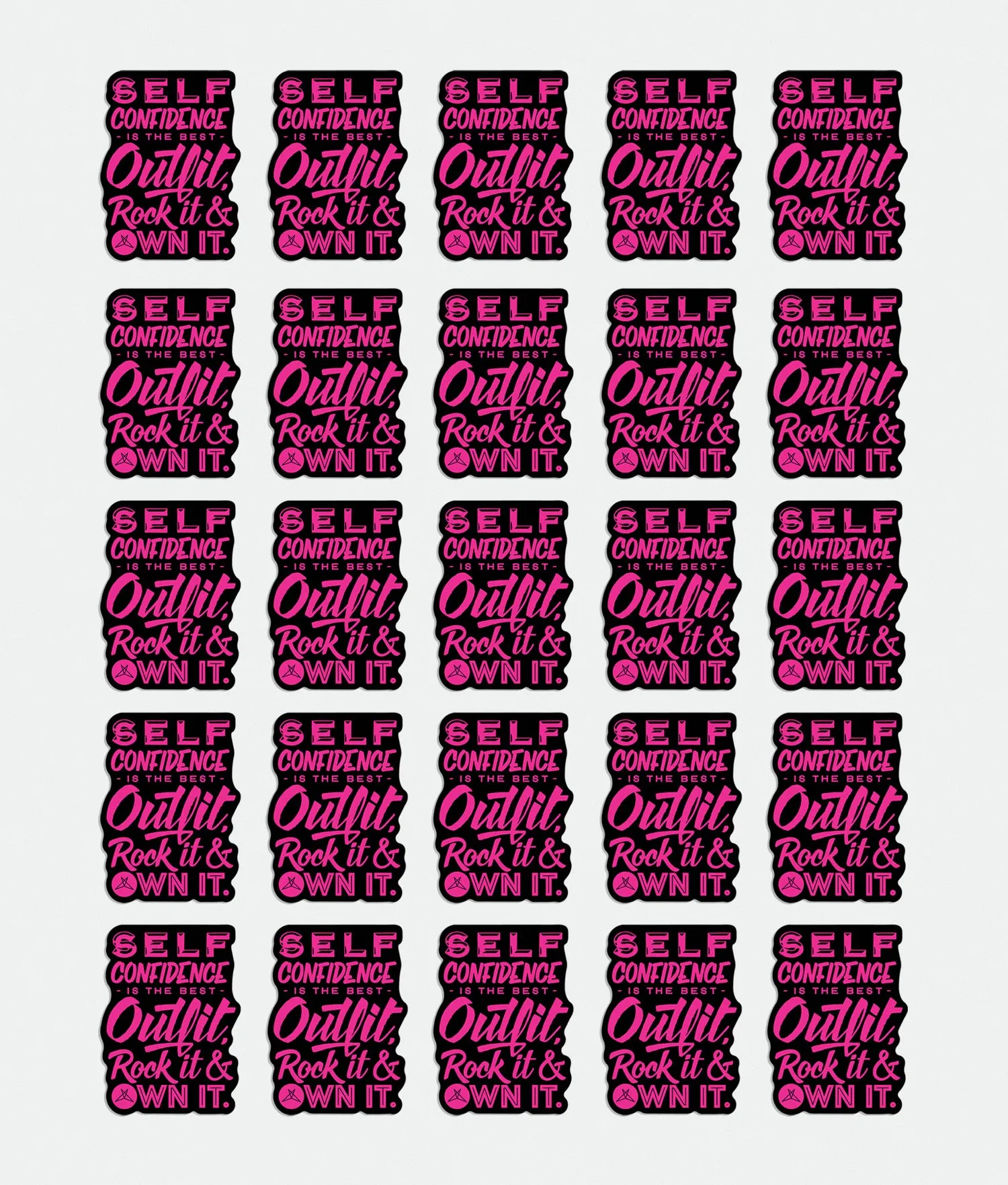 Self Confidence sticker pack 25PCs
