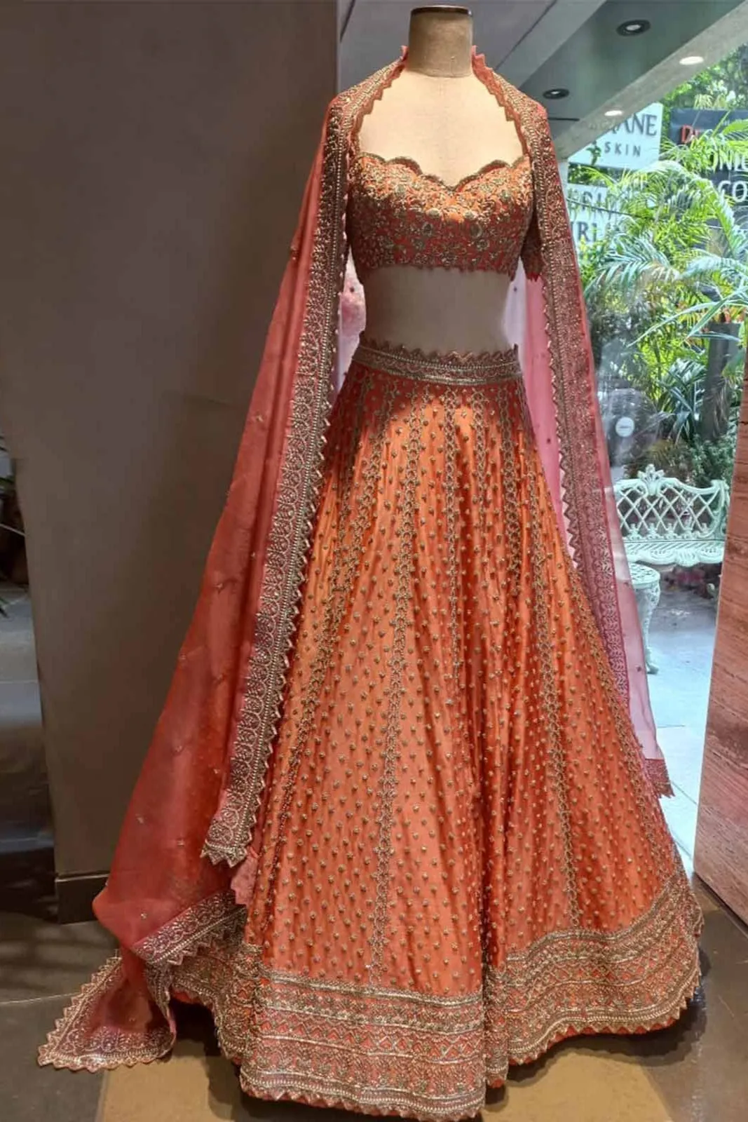 SHATRANJ CORAL LEHANGA SET