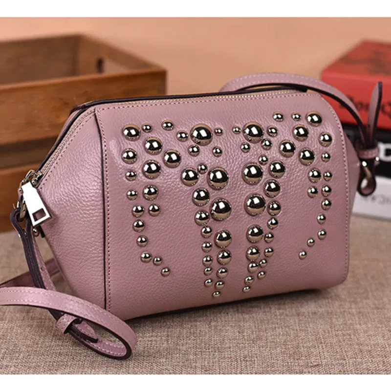 Shell / Crossbody Bag  <br>Genuine-Leather
