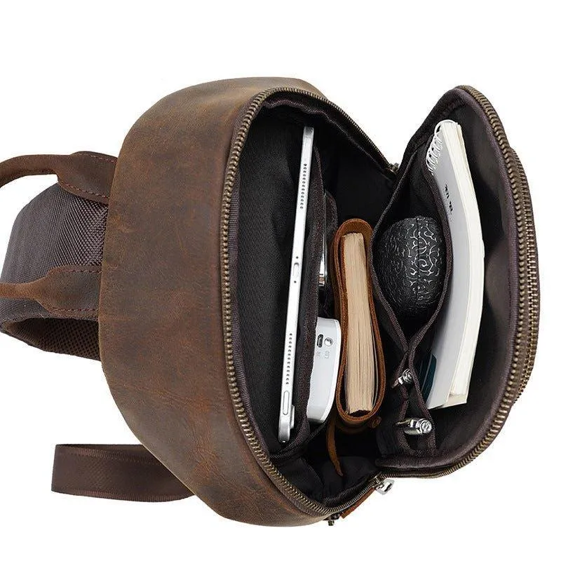 Shoulder Leather Chest Pack Bags