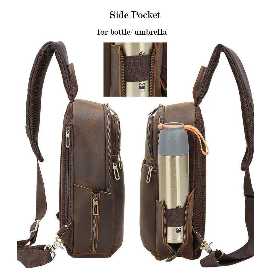 Shoulder Leather Chest Pack Bags