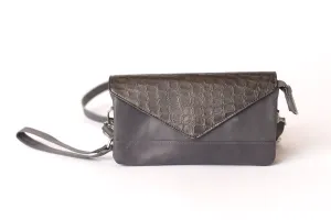 Signature Crossbody - Grey/Grey Croc