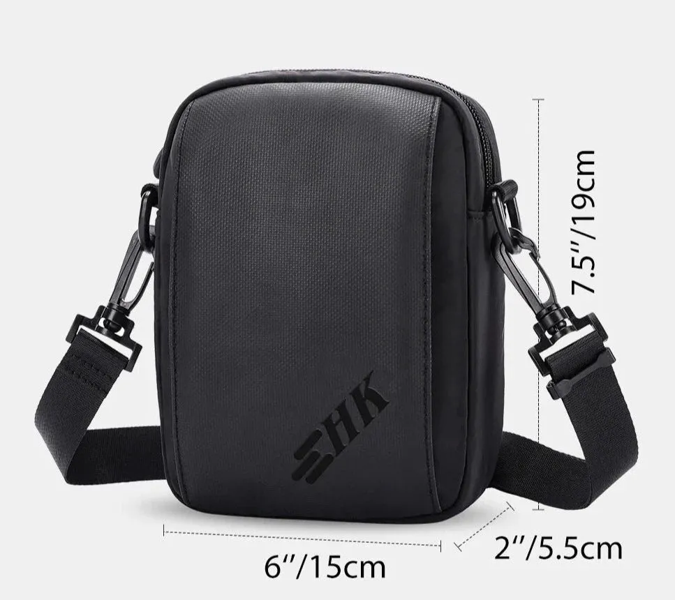 Sleek Crossbody Bag Messenger Bag Handbag Phone Bag in Black, One Size