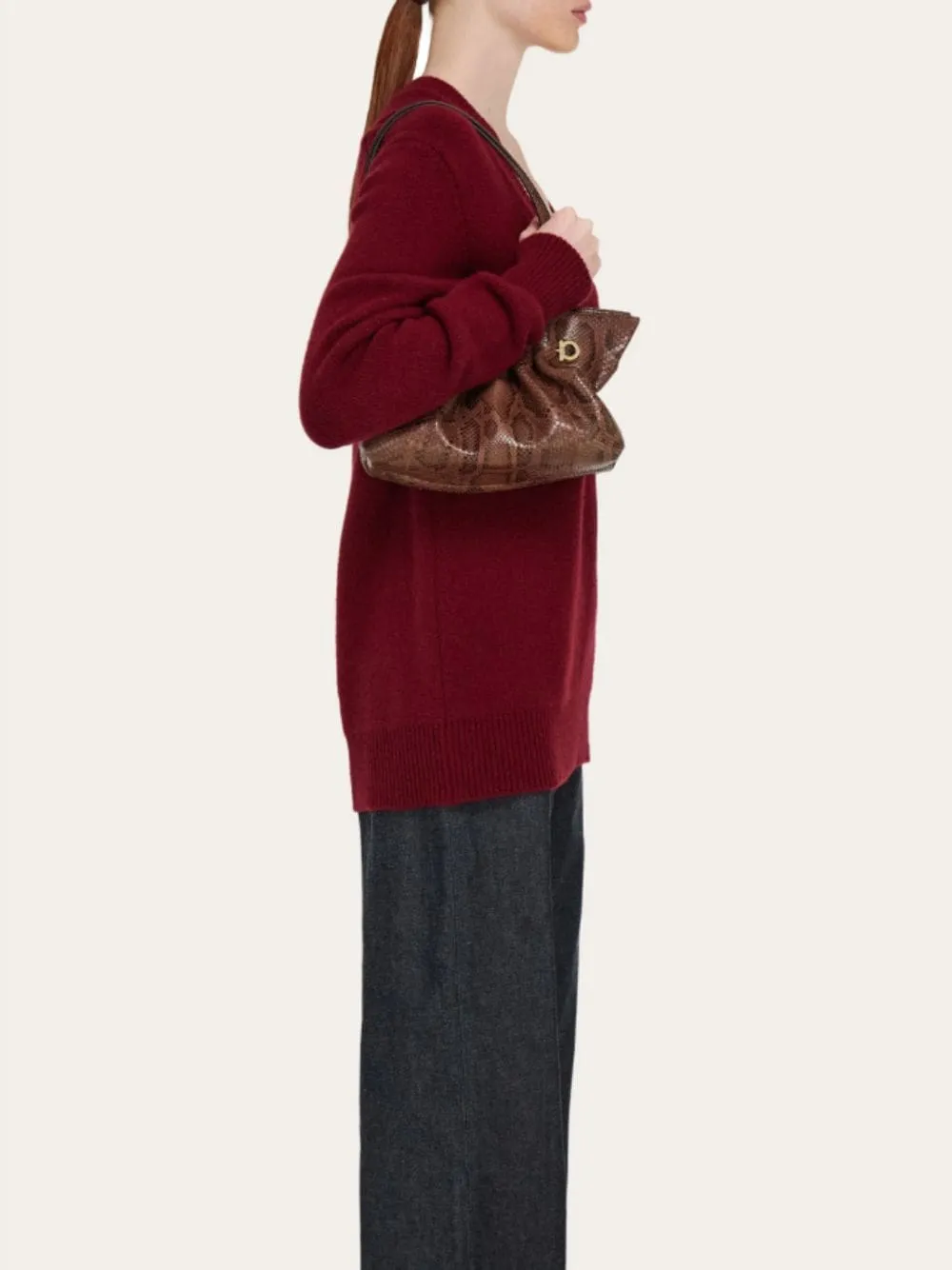 Small Dark Brown Soft Bag