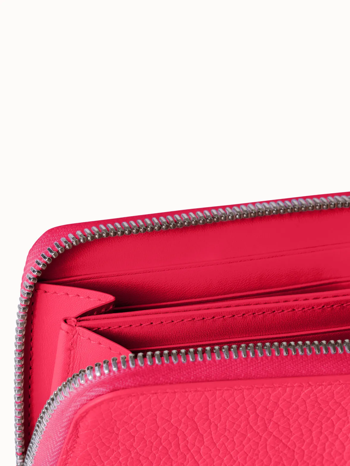 Small Zip Around Wallet in Leather