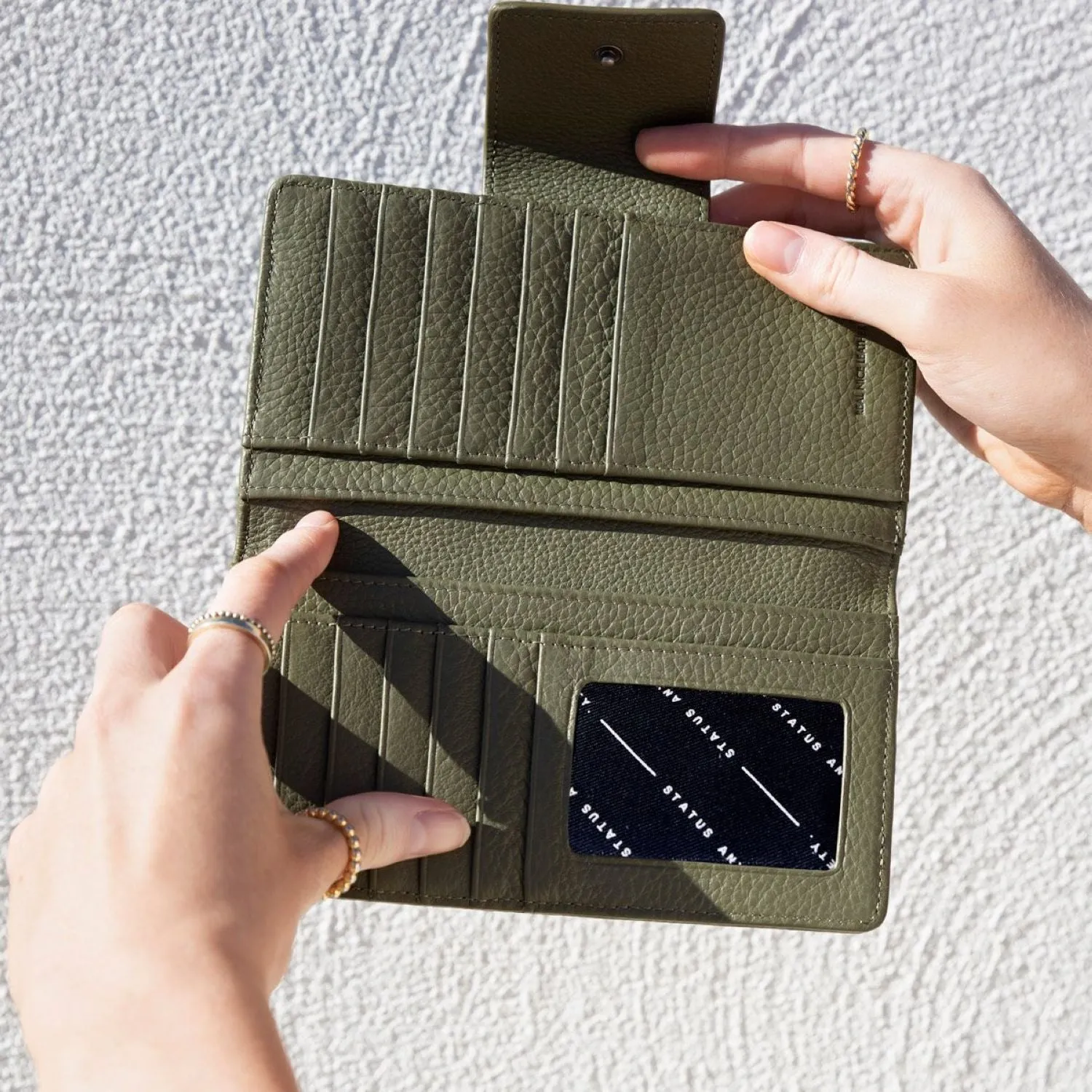 Status Anxiety Ruins Leather Wallet