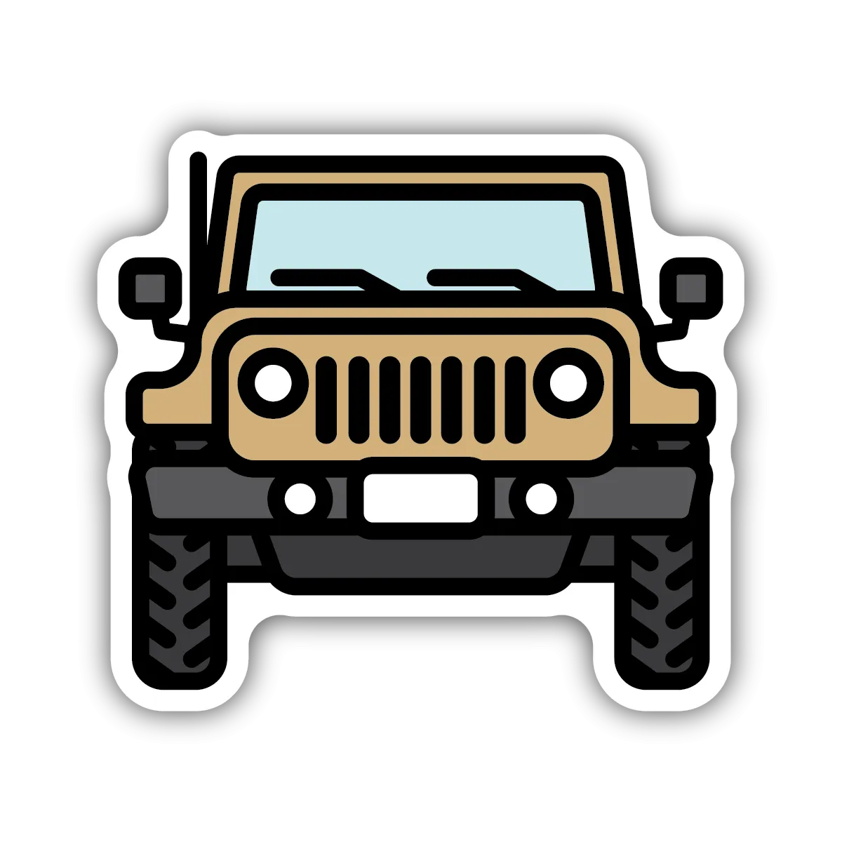 Stickers Northwest - Jeep Front View Sticker