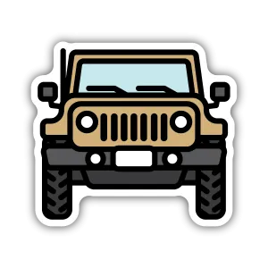 Stickers Northwest - Jeep Front View Sticker