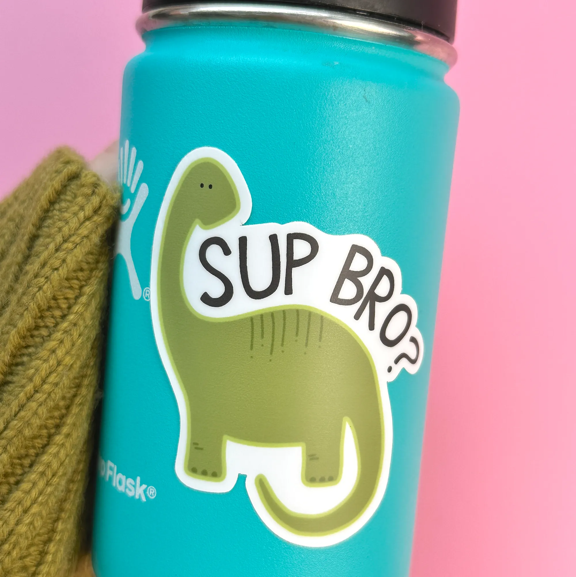 Sup Bro-ntosaurus, Dinosaur Pun Vinyl Sticker